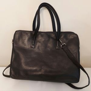 Danier Genuine Leather Messenger Bag - Black